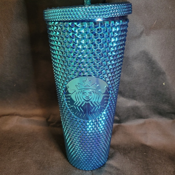 Starbucks Blue Studded Jeweled Tumbler Cups bundle 24oz and 16oz - Picture 4 of 8